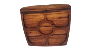 Gamela quadrada para petiscos