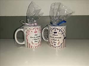 Convite padrinhos caixinha + 2 canecas