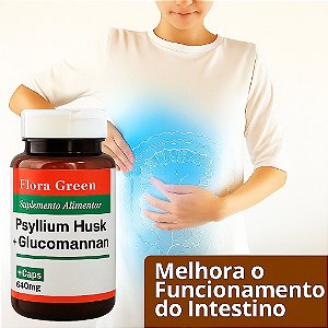 Glucomannan com Psyllyum Husk- 60 caps/ 640mg