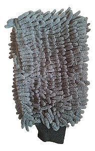 Luva De Microfibra Cinza Chenilie