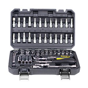 Jogo de ferramentas 1/4″ 57 PCS – soquetes sextavados