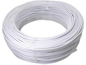 CABO FLEXIVEL 4 MM BRANCO 100M
