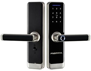 FECHADURA INTELIGENTE COM BIOMETRIA PRATA  NOVA DIGITAL