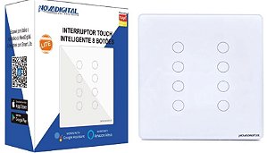 INTERRUPTOR TOUCH INTELIGENTE 8 BOTÕES BRANCO  NOVA DIGITAL