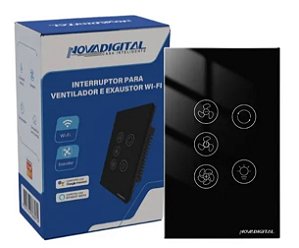 INTERRUPTOR PARA VENTILADOR E EXAUSTOR WI-FI NOVA DIGITAL