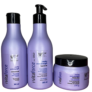 Kit Cond, Creme de Pentear e Máscara pra Cabelo com Queda e Danificado Pós Progressiva 850ml