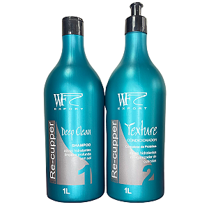 Kit Shampoo e Condicionador para Cabelos com Caspa, Pontas Secas, Oleosos e Mistos WF RE-CUPPER 2L