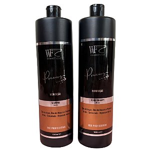 Kit Shampoo + Condicionador S.O.S Hidratação para Cabelo Saudáveis com Brilho, Sedoso e Macio WF PRECIOSA 2L