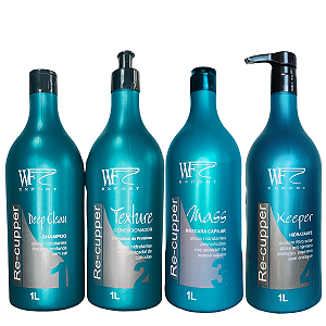 Kit Shampoo, Cond, Máscara e Creme de Pentear para Cabelos com Caspa, Pontas Secas, Oleosos e Mistos 4L