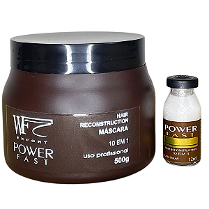 Kit Ampola + Máscara SOS Capilar para Pós Química e Progressiva Power Fast WF 512ML