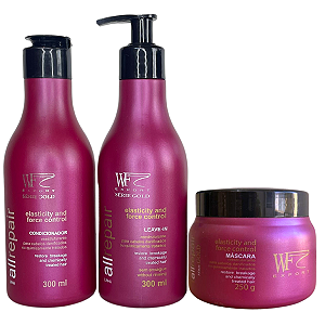 Kit Cond, Máscara e Creme de Pentear para Cabelos Com Química, Progressiva e Alisamento WF 850ml