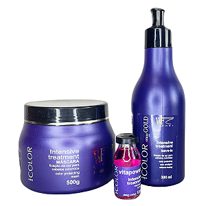 Kit 3 Peças para Cabelos Coloridos com Proteção Prolongada da Cor COLOR WF 812ml