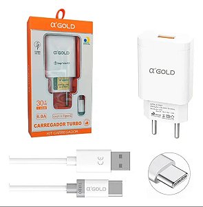 CARREGADOR A'GOLD TURBO - IOS iPhone