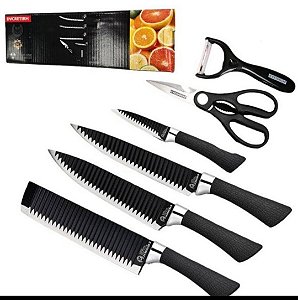 Kit Churrasco Aço Inox Churrasqueiro Navalha Faqueiro