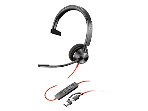 Headset HP Poly Blackwire 3310 Microsoft Teams USB-C/A - 8X216AA