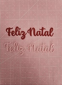 RECORTE DE FELTRO FELIZ NATAL 13 CM 6 UNIDADES