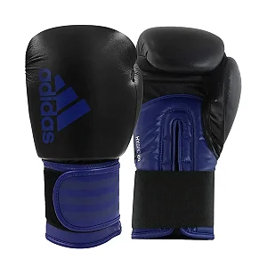 Luva de Boxe Adidas Hybrid 100 - Preto e Azul