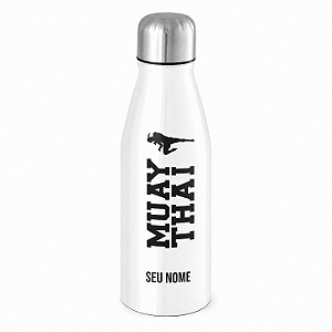 Garrafa Squeeze Branca Billy Muay Thai Com Nome
