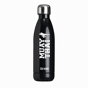 Garrafa Squeeze Preta Beane Muay Thai Com Nome