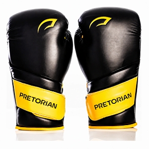 Luva De Boxe Muay Thai Elite Feminino Preto/Amarelo Pretorian
