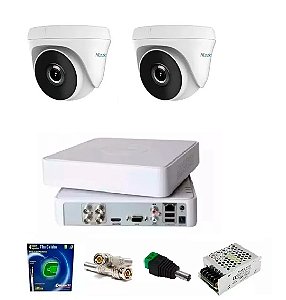 Kit 2 Cameras + DVR 4 canais Hilook