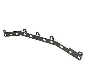 BARRA CHATA PULLEY CURVA 70 AJUSTÁVEL - INOX 304