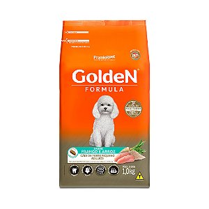 Ração Golden Fórmula Mini Bits para Cães Adultos de Porte Pequeno Sabor Frango e Arroz - 15KL