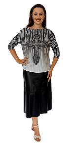 Cruz Degradê - Modelagem Bata Quadrada