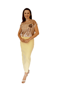 Fátima - Frase - Modelagem Tshirt com Pala