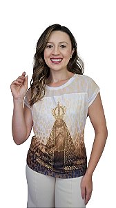 Nossa Senhora Aparecida Print - Modelagem Tshirt com Pala