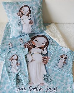 Kit Enxoval do bebe Doce Espera Vem, Senhor Jesus
