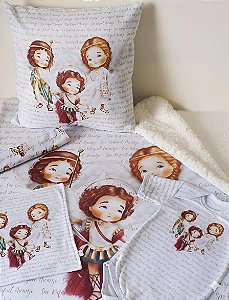 Kit Enxoval do bebe 3 Arcanjos Bege