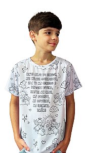 Camiseta Infantil Colorir Anjo da Guarda