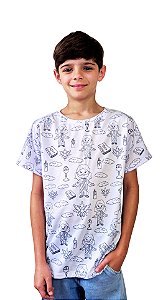 Camiseta Infantil Colorir Jesus