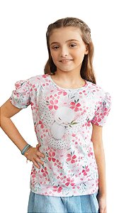 Camiseta Frufru Infantil Espírito Santo Rosa