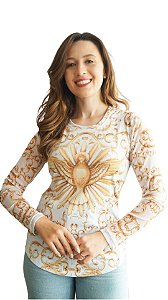 Camiseta Quadrada 2/3 TULE Espírito Santo Arabescos