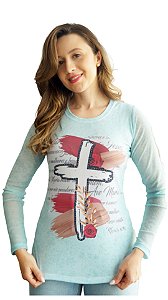 Camiseta Quadrada 2/3 TULE Cruz Ave Maria