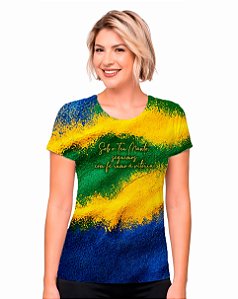 Camiseta Quadrada Feminina Dry Aparecida sob o teu Manto
