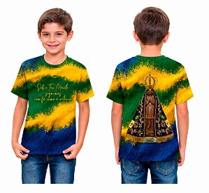 Camiseta Infantil Dry Aparecida sob o teu Manto
