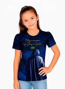 Camiseta Frufru Infantil Dry Jesus Frase