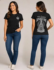 Quadrada Algodão Preta - Aparecida