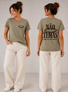 Quadrada Algodão Bege - Não Temas