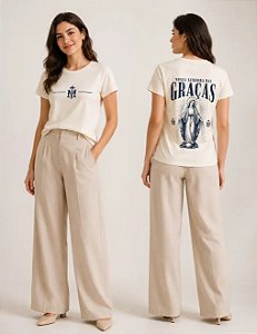 Quadrada Algodão Off White - Nossa Senhora das Graças