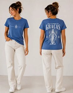 Quadrada Algodão Azul - Nossa Senhora das Graças