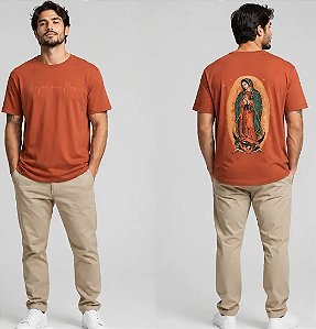 Camiseta Algodão Guadalupe Terra Cota