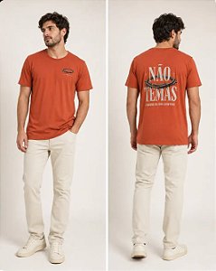 Camiseta Algodão Não Temas Terra Cota