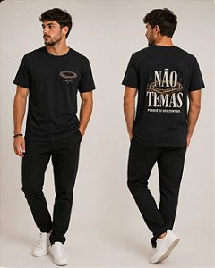 Camiseta Algodão Não Temas Preta