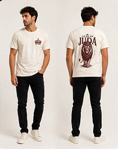 Camiseta Algodão Leão de Judá Off White