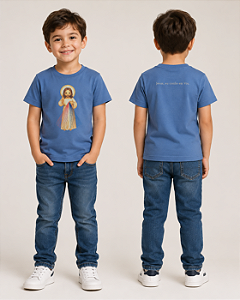 Camiseta Jesus Misericordioso Azul