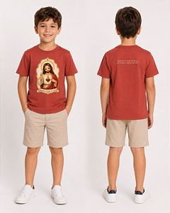 Camiseta Sagrado Coração de Jesus Terra Cota
